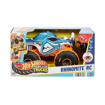 Hot Wheels Monster Trucks Rhinomite Remote Control 1:24 - Biru/oranye